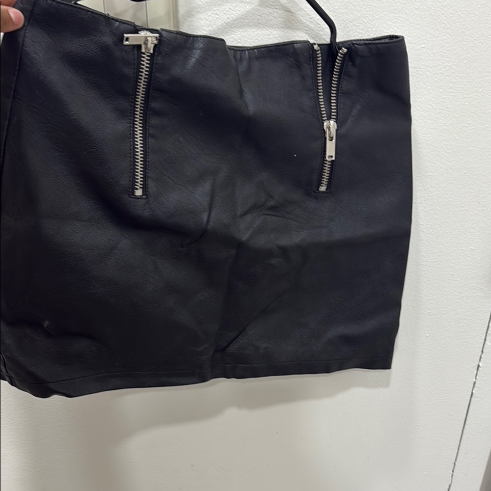 Forever 21 Black Faux Leather Skirt